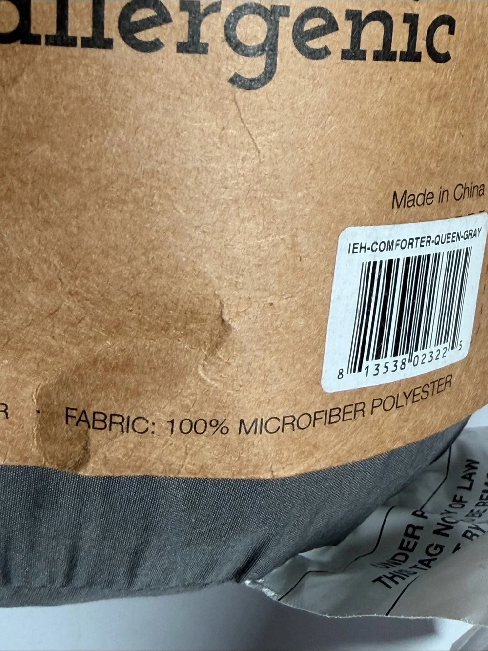 I Enjoy Home Brand All Season Alternative Down Gray Comforter Size Full/Queen